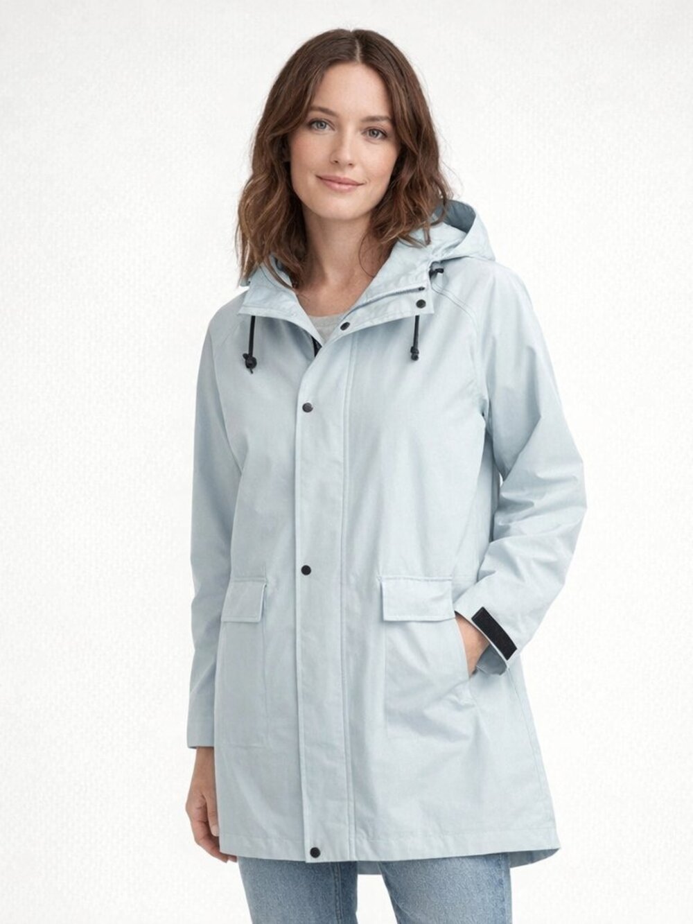 Pendleton Blue Raincoat Size M Detachable Hood